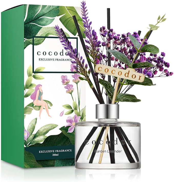 COCODOR Lavender Reed Diffuser/Garden Lavender / 6.7oz / 1 Pack/Home Decor & by COCODOR