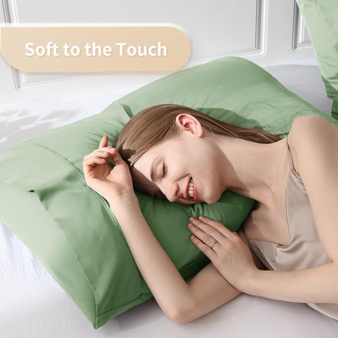 Queen Pillowcases, Cooling Viscose from Bamboo Pillow Covers - Image 3