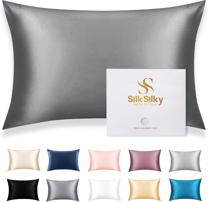 SilkSilky 100% Mulberry Silk Pillowcase by SilkSilky