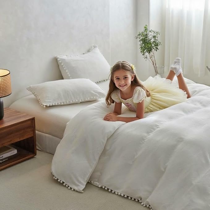 Simple&Opulence French Linen Blended Duvet Cover Queen, Flax Viscose Derived - Image 9