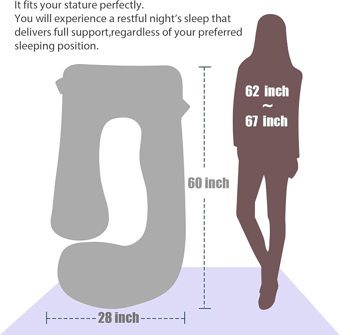 BATTOP Pregnancy Pillow for Sleeping, Full Body Pillow for Pregnancy Women - Image 7