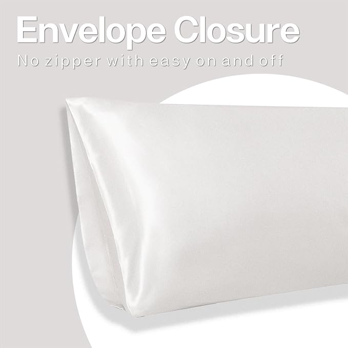 MR&HM Satin Body Pillow Cover, Soft and Breathable Body Pillow Case - Image 7