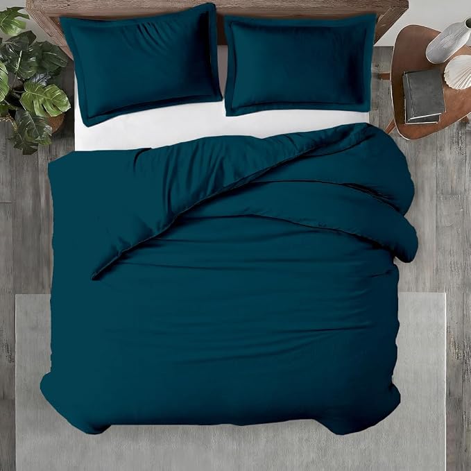 Kotton Culture 3 Pc 120" x 98" Duvet Cover Set Oversized King 100% Egyptian by KottonCulture