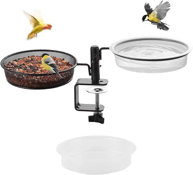 Deck Bird Feeders Platform Bird Feeder Deck Mount Bird Bath Spa by UrbanDeco