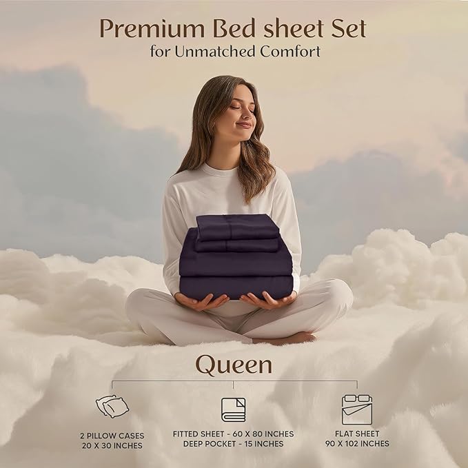 Utopia Bedding King Size Sheet Set – 4 Piece Bed Sheets, Soft and Breathable - Image 3