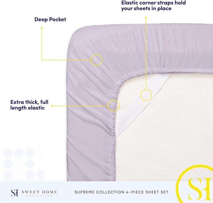 Twin XL Sheets - Breathable Luxury Sheets - 1800 Supreme Collection Extra Soft - Image 5