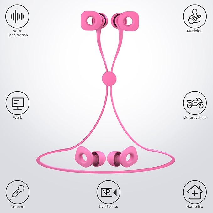 2 Pairs of Earplugs for Sleeping, Reusable Hearing Protection Ear Plugs - Image 2