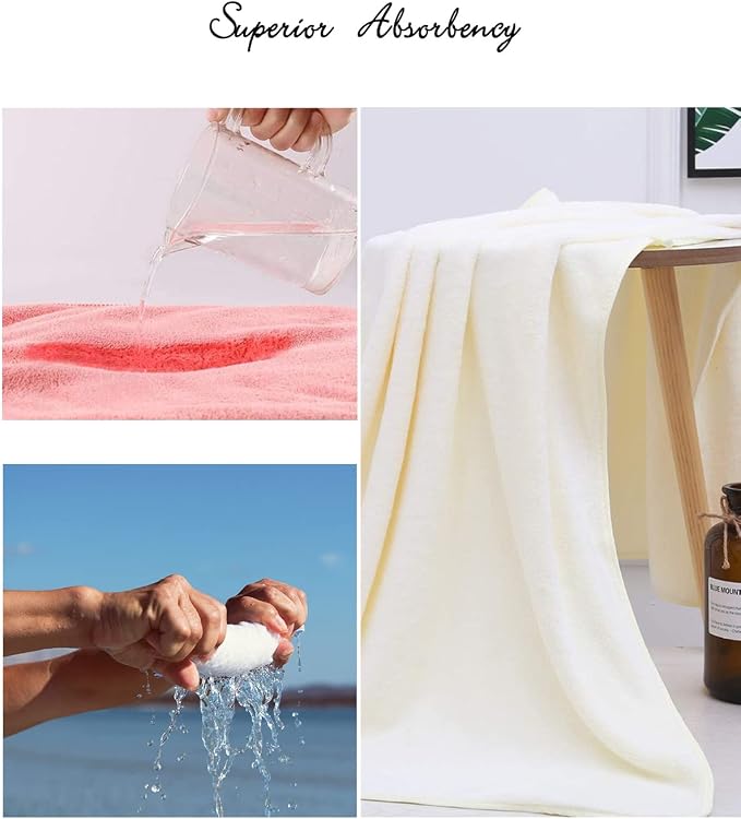 Lumimi Towels 6 Piece Soft Microfiber Bath Towel Set Salon Gym Yoga Travel - Image 4