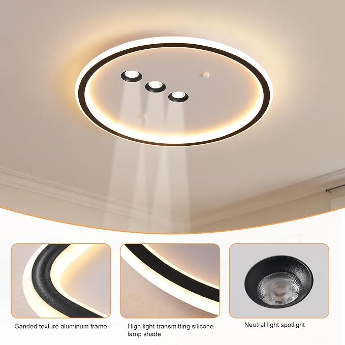 Shine LUEST Modern Round LED Flush Mount Ceiling Light - Image 6