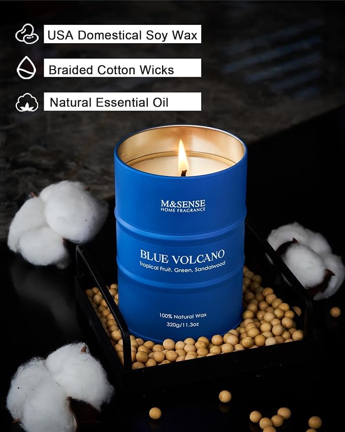 M&SENSE Tropical Fruit Soy Scented Candles Natural Non Toxic, Summer Candles - Image 4