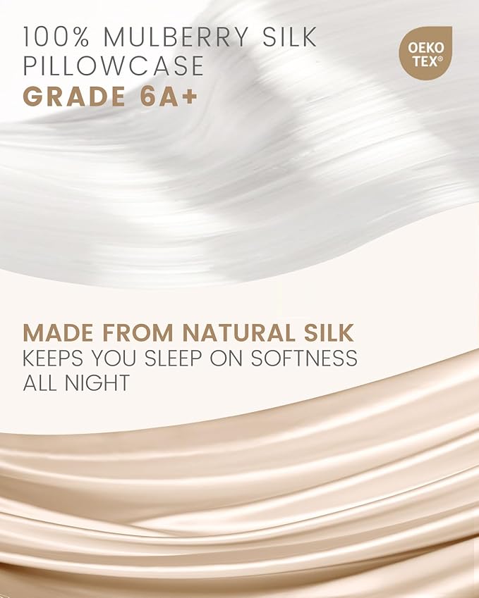 THXSILK Set of 2 100% Mulberry Silk Pillowcases - Image 2