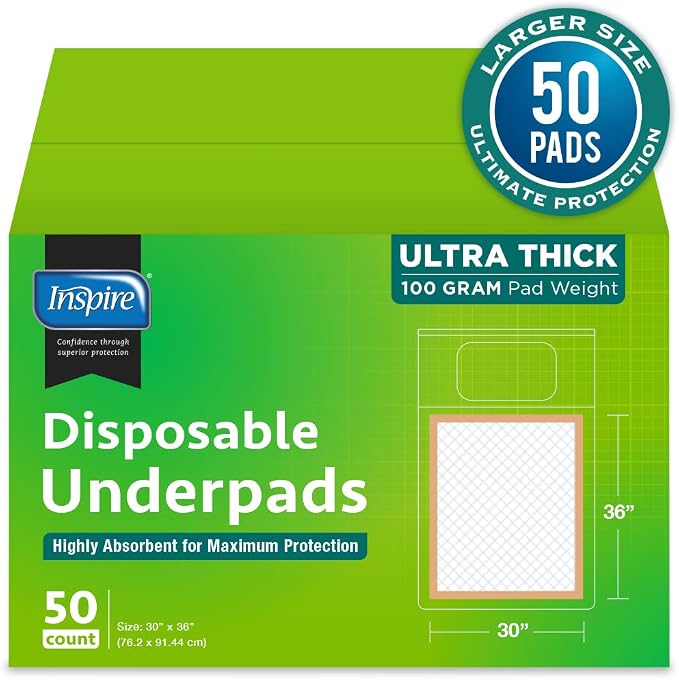 Inspire Extra Large Super Absorbent Disposable Bed Pads - Image 8
