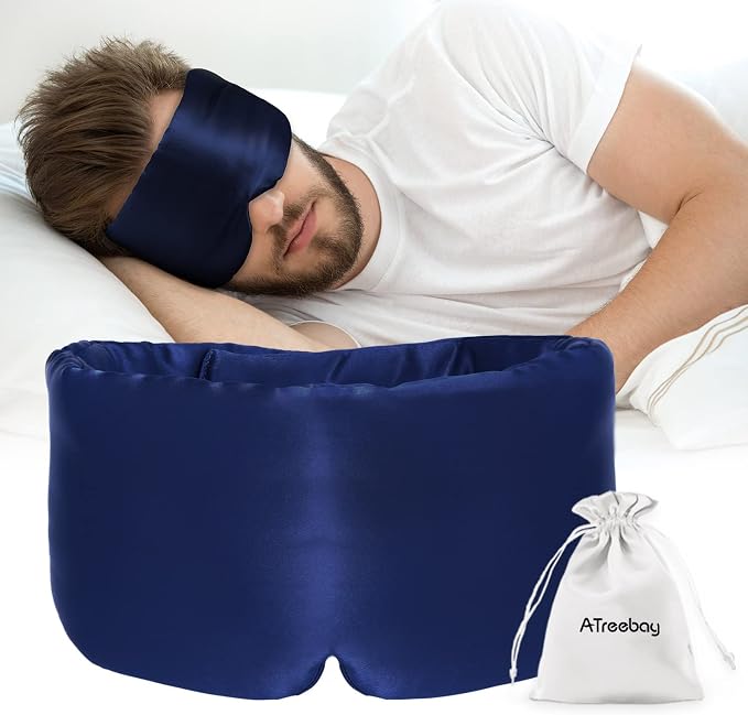 Silk Sleep Mask for Women Men Satin, ATreebag Eye Sleeping Mask & Blindfold - Image 9