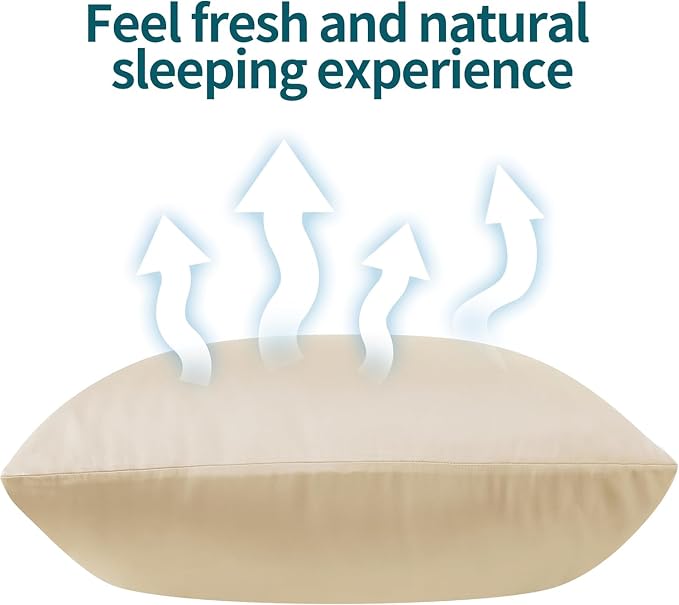 4-Pack Bamboo Viscose Zippered Pillow Cases Queen Size, 400 Thread Count - Image 5