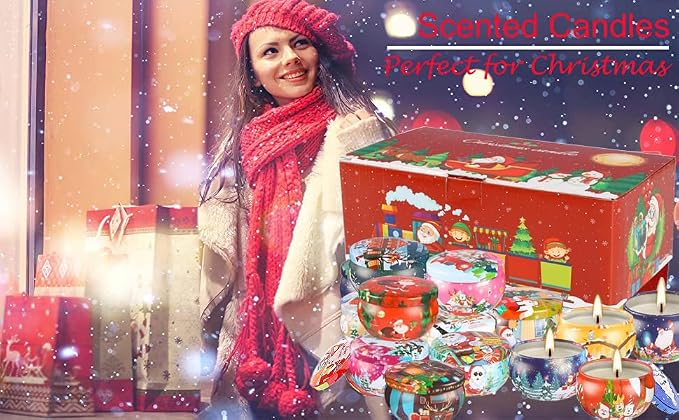 WPONSZU 16Pack Christmas Scented Candles, Candvent Calendar 2025, Gift Set - Image 6