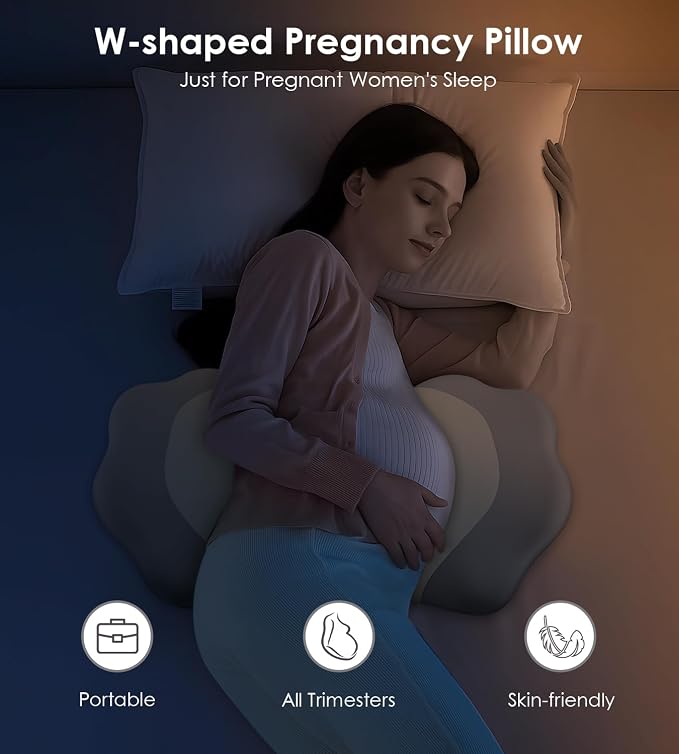 Memory Foam Pregnancy Pillows for Sleeping, Side Sleeper Maternity Pillow - Image 7