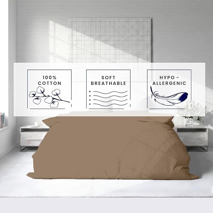Kotton Culture 3 Pc Twin XL/Twin Duvet Cover Set-100% Egyptian Cotton 600 - Image 5