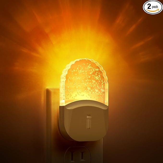 DORESshop Night Lights Plug Into Wall, Amber Warm Night Light, Dusk to Dawn by DORESshop