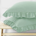 KKJIAF Ruffle Pillow Cases Queen Size Set of 2, Ruffled Pillow Covers by KKJIAF