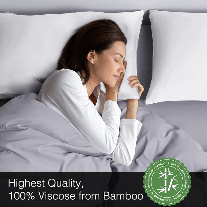 BEDELITE Standard Pillow Cases Set of 2, Rayon Derived from Bamboo, Cooling - Image 6