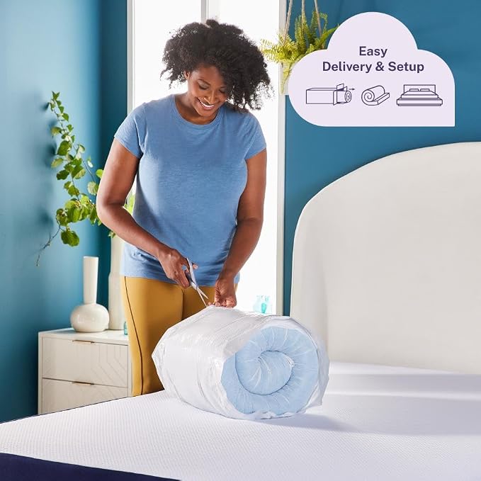 Sleep Innovations Dual Layer 4 Inch Memory Foam Mattress Topper, Full Size - Image 8