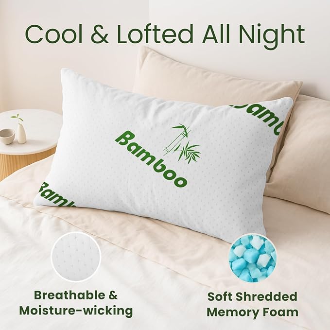 Shredded Memory Foam Pillow Queen Size - Image 2