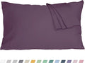 Pillow Cases, Standard Queen Size Cotton Percale Weave Pillowcases, Pre-Shrunk by HOMTEC