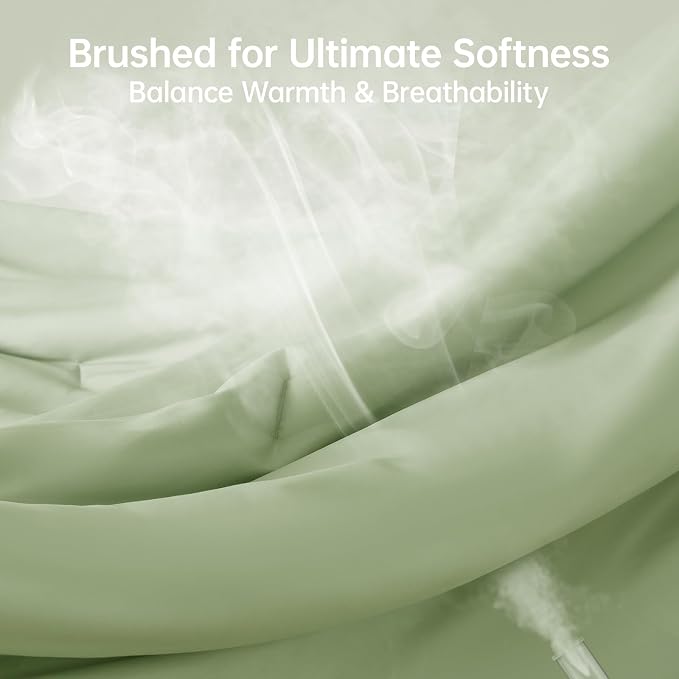 MUXHOMO Green Oversized King Comforter Sets, All Season Ultra Soft Down - Image 3