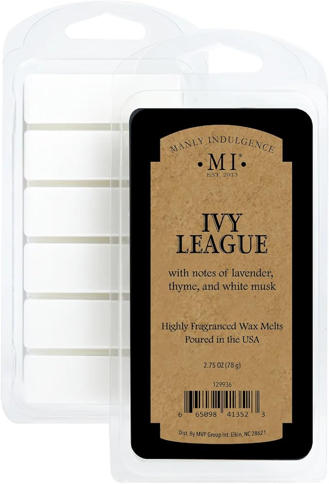 Manly Indulgence Ivy League Scented Wax Melts, Wax Melt Warmer Cubes, Long - Image 3