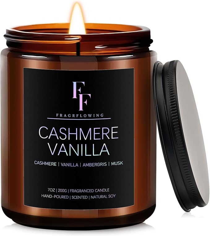 Cashmere Vanilla Scented Candle by FFFRAGRFLOWING