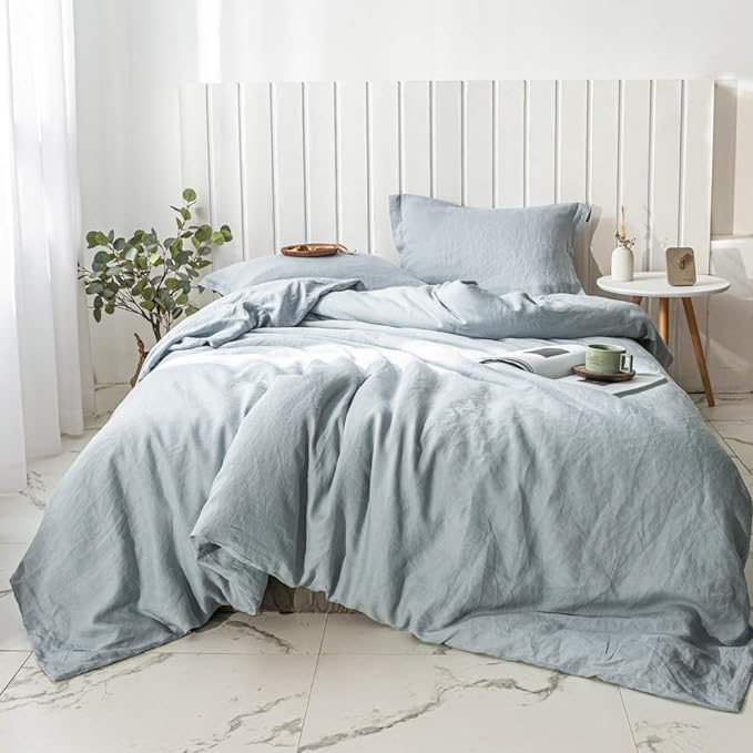 Simple&Opulence 100% Linen Duvet Cover Set 3pcs Basic Style Natural French by SimpleOpulence