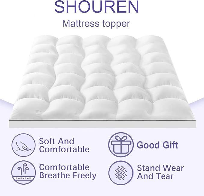 SHOUREN Memory Foam Mattress Topper Twin - Image 3