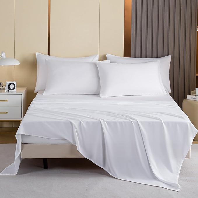 Lavisun Full Flat Sheets 2 Pack, Hotel Quality Flat Bed Sheets, Brushed - Image 2