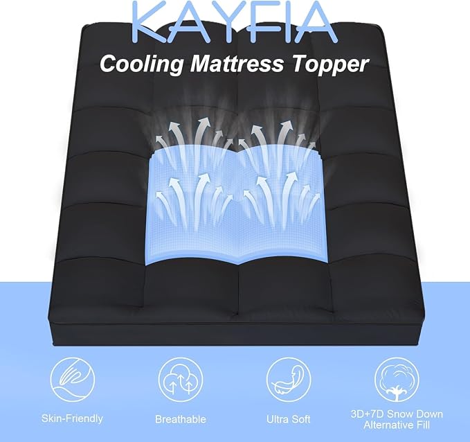 KAYFIA Twin Mattress Topper, Extra Thick Mattress Pad Cover - Image 9