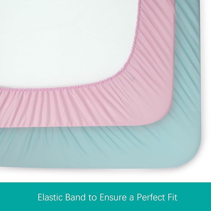 Biloban Pack and Play Sheets Fitted, 2 Pack Pack and Play Sheet Fits - Image 4
