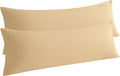 NTBAY 2 Pack Body Pillowcase, 20x54 inches, Light Taupe, Fade Resistant by NTBAY