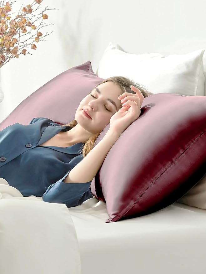 THXSILK Set of 2 100% Mulberry Silk Pillowcase - Image 3
