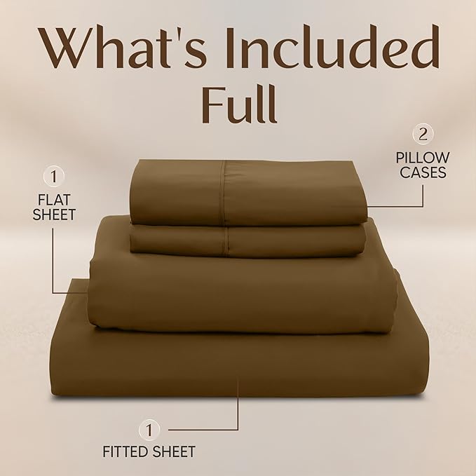 Utopia Bedding Full Size Sheet Set – 4 Piece Bed Sheets, Soft and Breathable - Image 3