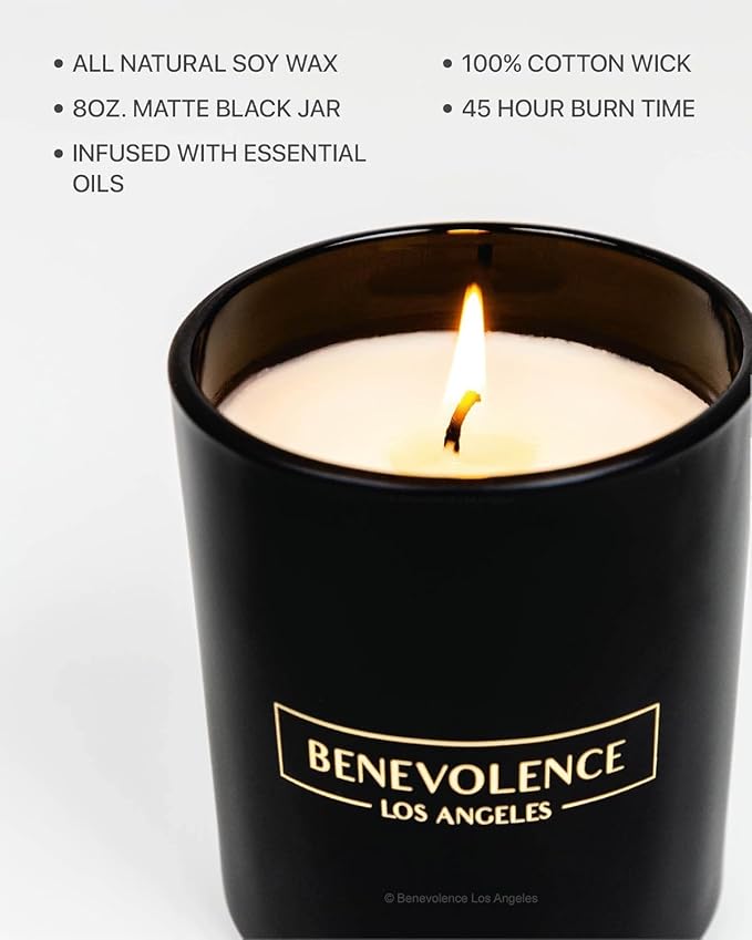 Benevolence LA Oud Wood Christmas Scented Candles | Soy Candles, 45 Hour Burn - Image 4