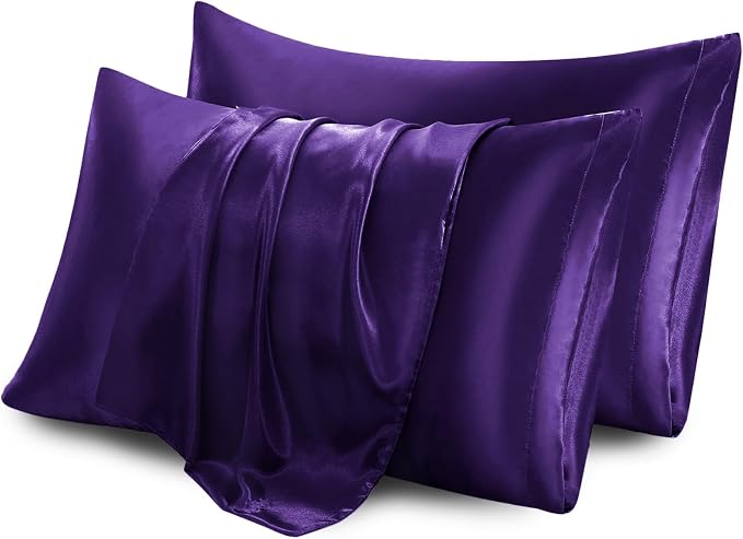 Aormenzy Satin Pillow Cases for Women Queen Size Set of 2, Fade Resistant - Image 6