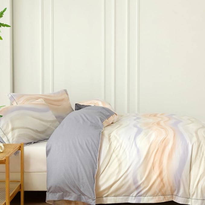 OAITE Duvet Cover Set Twin Size Floral Pattern Ultra Soft 100% Cotton Duvet - Image 3