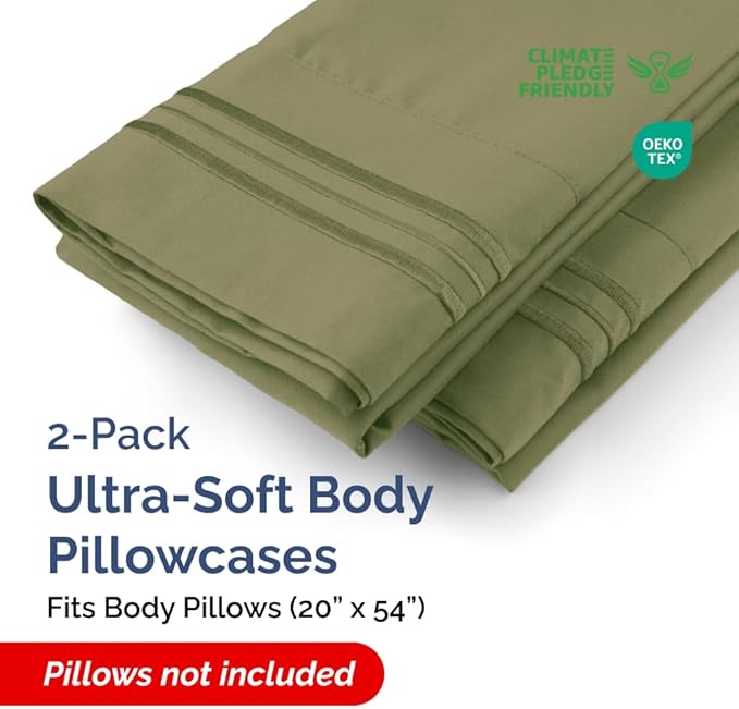 Body Pillowcases Set of 2-20x54 Long Body Pillow Case - Image 2