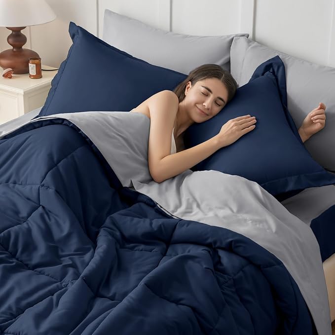 JOLLYVOGUE Full Comforter Set, Ultra-Soft Bed in a Bag Full Size 7 Pieces - Image 7