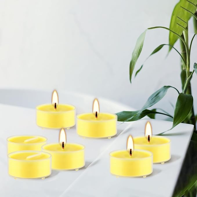 Fclayvts 3.5-Hour 100 Pack Citronella Tealight Candles, Outdoor and Indoor - Image 4