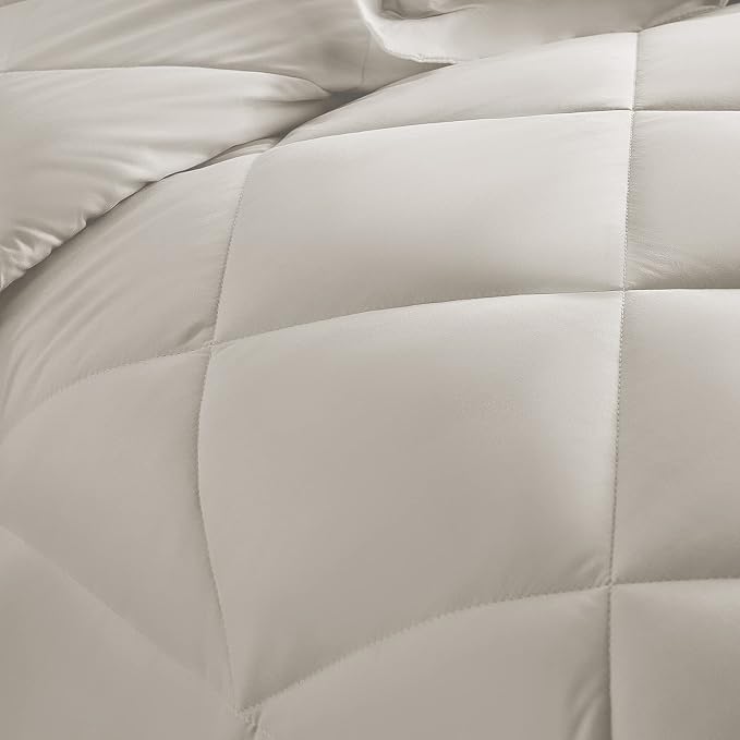 CozyLux Queen Comforter Set Beige - Image 9