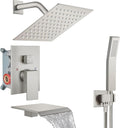 Midanya Shower System with Tub Spout, Bathtub Shower Faucet Set with Square by Midanya