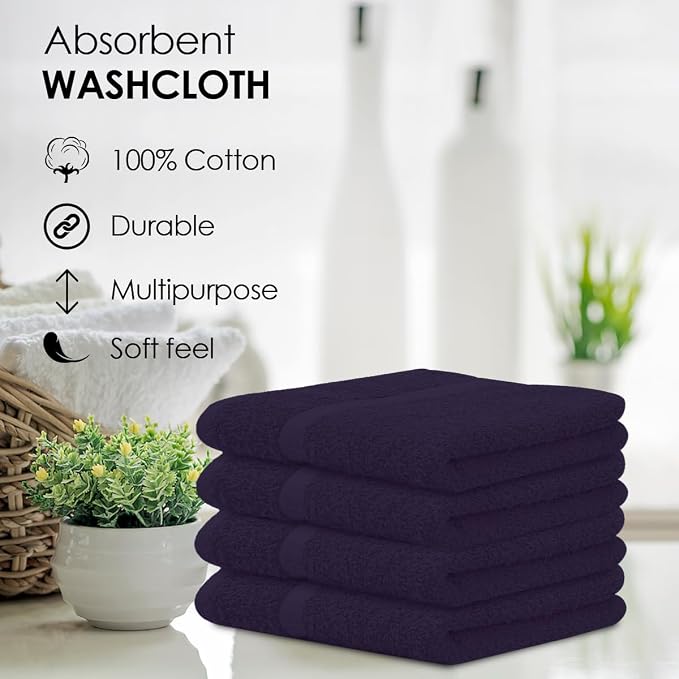 Avalon Towels Cotton Washcloths – Size 12x12 Inches, 100% Ring Spun Cotton - Image 6