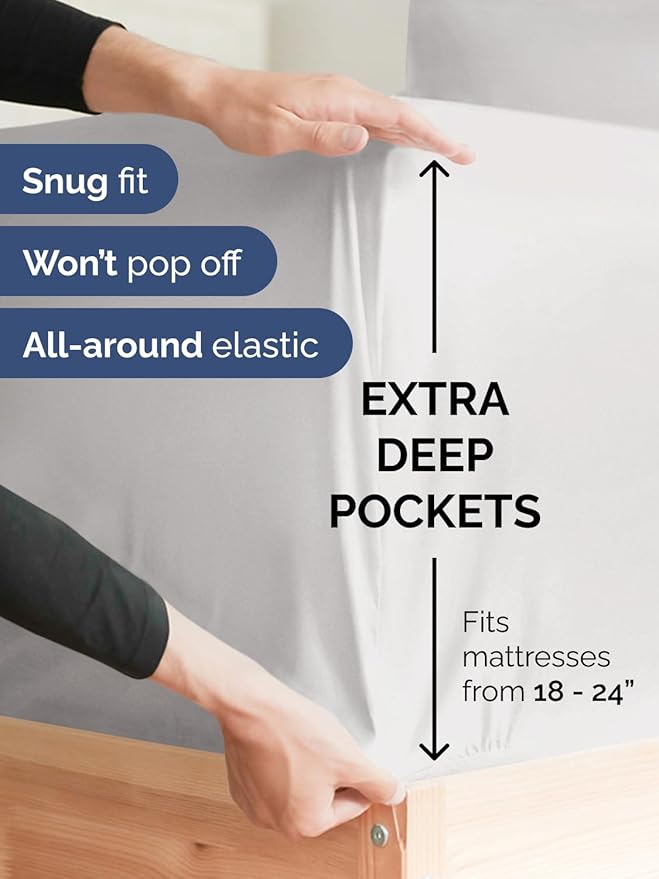 Extra Deep Split King Fitted Sheet - Image 2