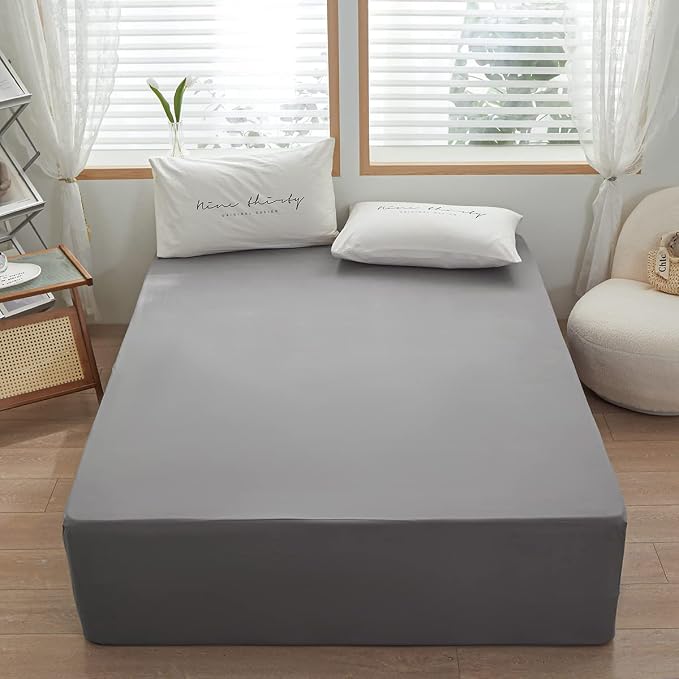 Bedding Queen Size Fitted Sheet Only- Bottom Matress Fitted Sheet-Fits 15inches - Image 2