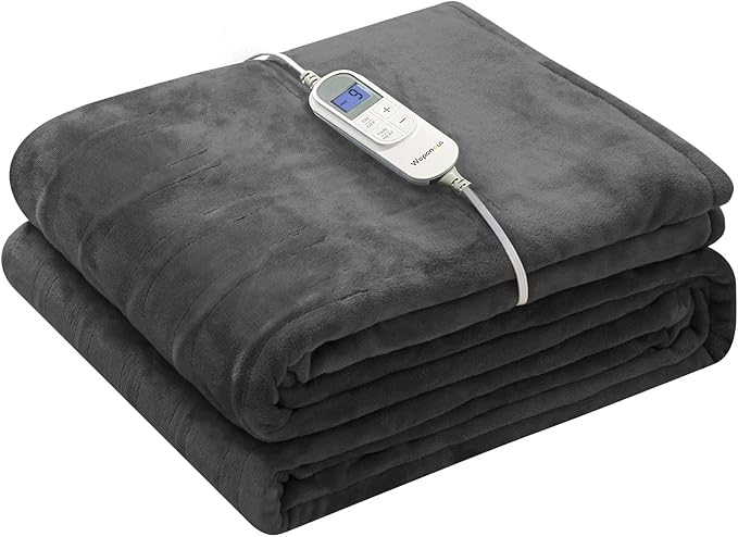 Wapaneus Heated Blanket Electric Blanket 62" x 84" Twin Size by Wapaneus